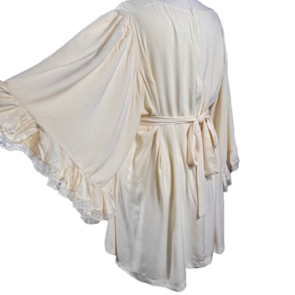 ModCloth Buttercup Belle Lace Sleeve Fairy Whimsy Romantic Cream Boho Dress 4X - Picture 5 of 16